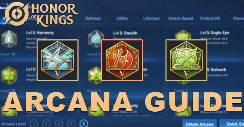 Sistem Arcana Honor of Kings — Red, Blue, Green slots